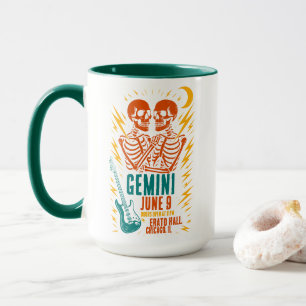 Gemini at Erato Hall: Twin-Skeleton Punk Concert Mug