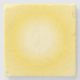 Gemini Aura Gradient, Gemini Zodiac, Yellow Aura Stone Coaster