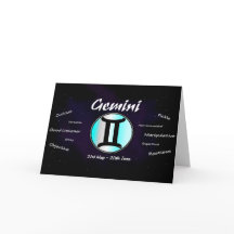 Gemini Birthday Card
