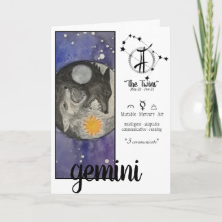 Gemini Birthday Card