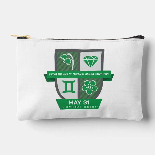 Gemini Birthday Crest™ for May 21-31 Accessory Pouch (Front)