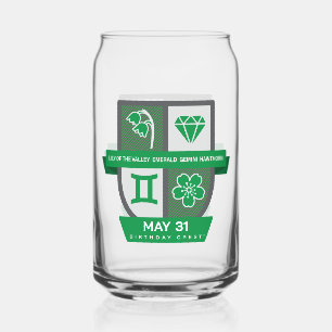 Gemini Birthday Crest™ for May 21-31 Can Glass