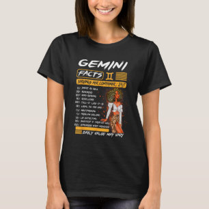 Gemini Birthday  Melanin Afro Queen For Black Wome T-Shirt