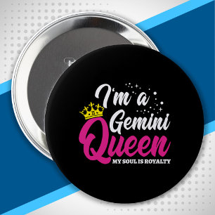 Gemini Birthday Queen Astrology Zodiac May June 10 Cm Round Badge