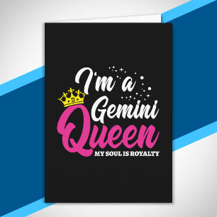 Gemini Birthday Queen Astrology Zodiac May June Card