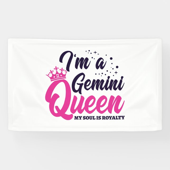 Gemini Birthday Queen Astrology Zodiac Sign Soul (Horizontal)