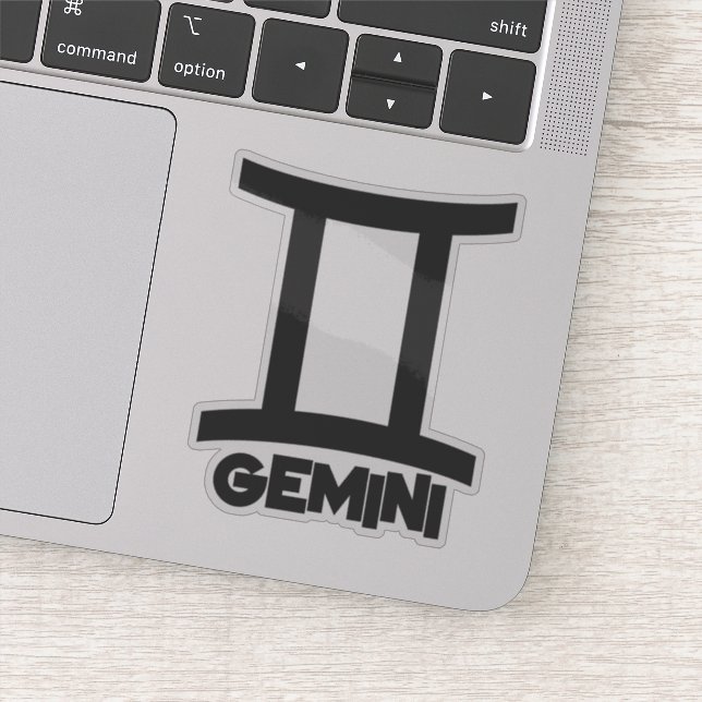 Gemini Bold Zodiac Sign Horoscope Custom Text (Detail)