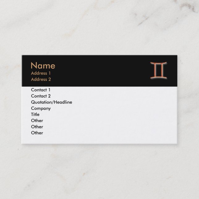 Gemini Business Card (Front)