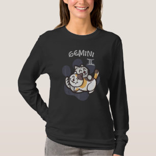 Gemini Cat Zodiac Sign Astrology Kitten Cats Horos T-Shirt