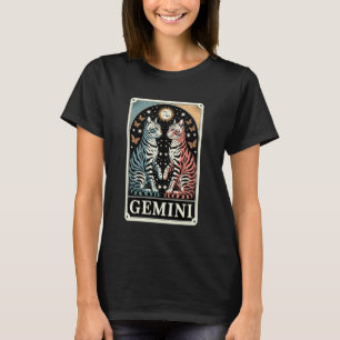 Gemini Cats Zodiac Twins Butterfly Stars Magic T-Shirt
