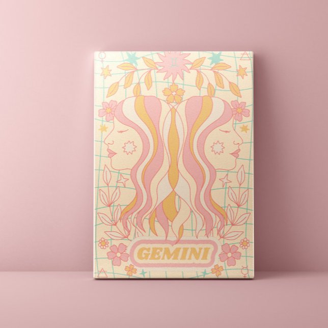 Gemini Celestial Zodiac Pastel Dreams Wall Arts Canvas Print (Creator Uploaded)