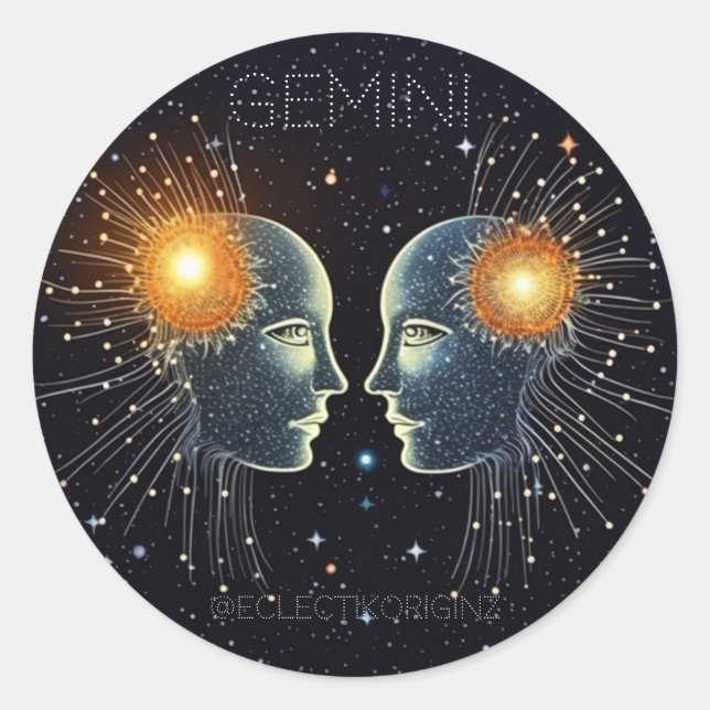 Gemini Classic Round Sticker (Front)