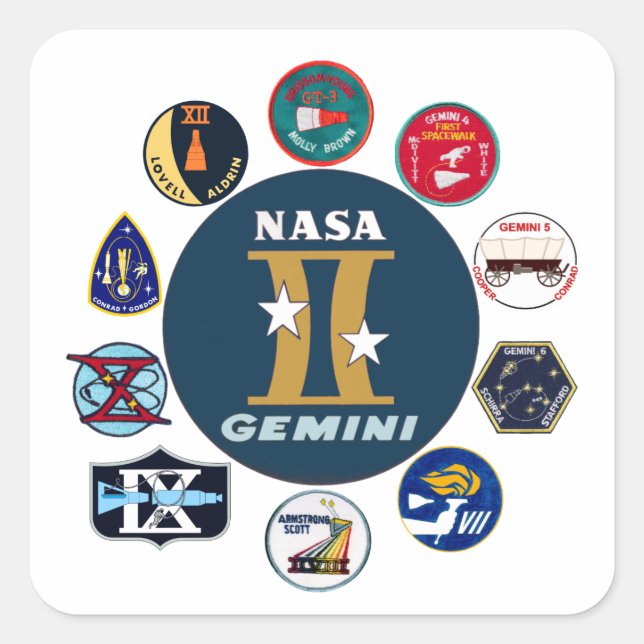 Gemini Commemorative Logo Square Sticker (Front)