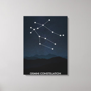 Gemini Constellation Canvas   Nice Room Decoration Print