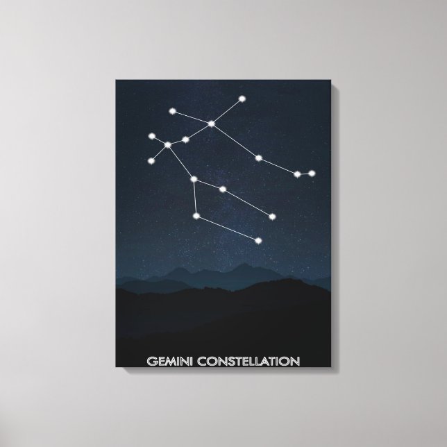 Gemini Constellation Canvas | Nice Room Decoration Print (Front)