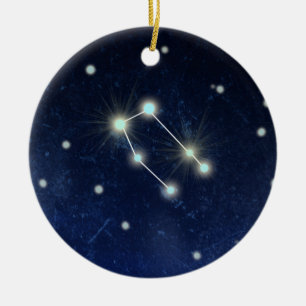 Gemini Constellation Custom Name Ceramic Tree Decoration