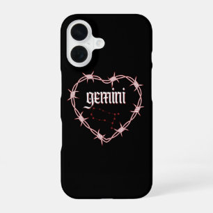 Gemini Constellation Gothic Edgy Birthday iPhone 16 Case