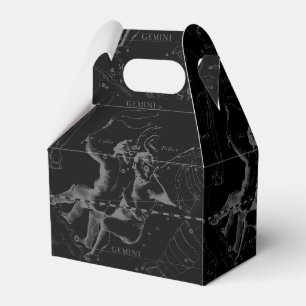 Gemini Constellation Hevelius 1690 on Black Favour Box