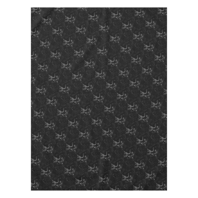 Gemini Constellation Map Engraving by Hevelius Tablecloth (Front)