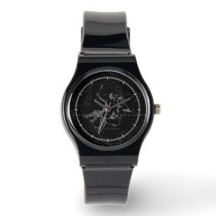 Gemini Constellation Map Hevelius 1690 on Black Watch