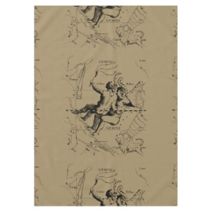 Gemini Constellation Map Hevelius circa 1690 Tablecloth