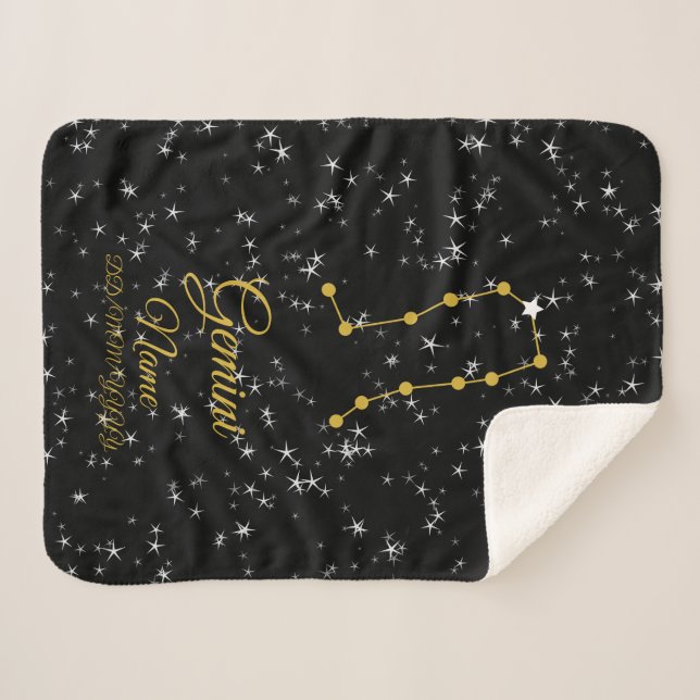 Gemini Constellation Sherpa Blanket (Front (Horizontal))