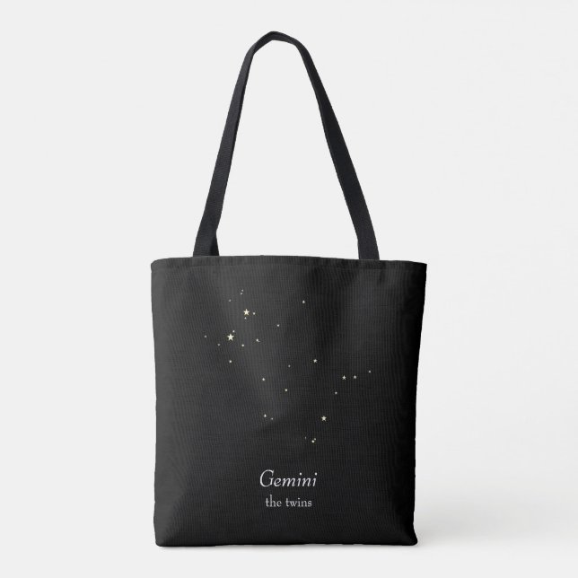 Gemini Constellation Tote Bag (Back)