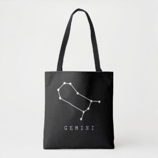 Gemini Constellation Zodiac Sign Tote Bag