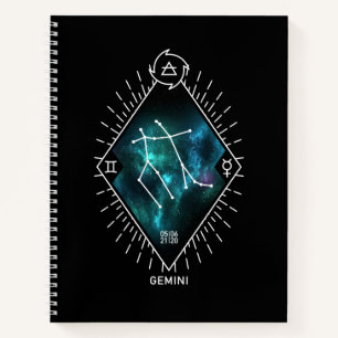 Gemini Constellation & Zodiac Symbol Notebook