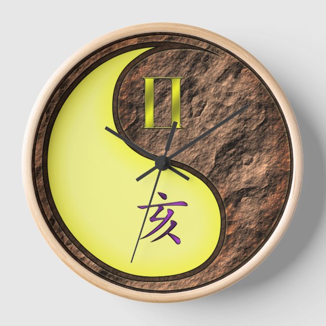 Gemini & Earth Boar Clock (Front)