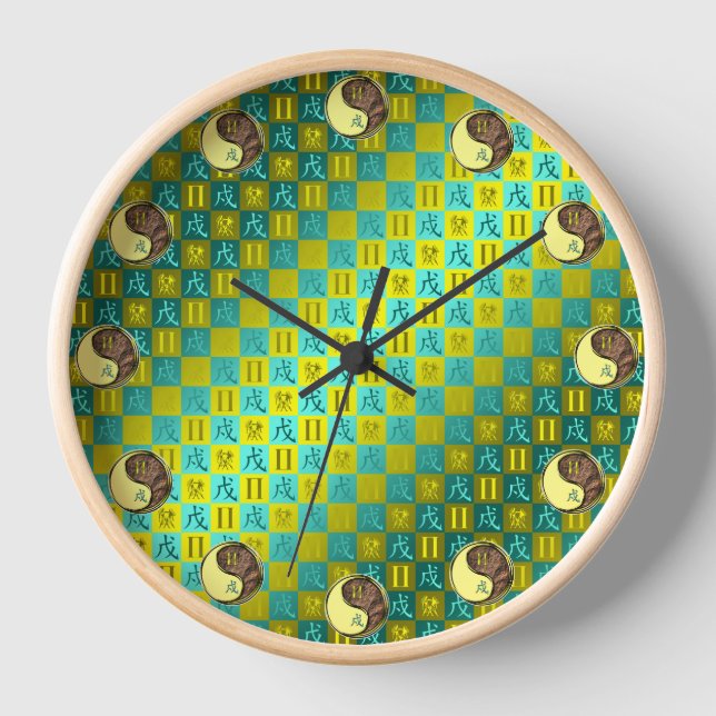 Gemini & Earth Dog Clock (Front)