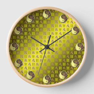 Gemini & Earth Dragon Clock