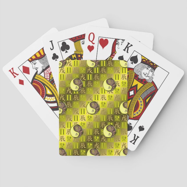 Gemini & Earth Dragon Playing Cards (Back)