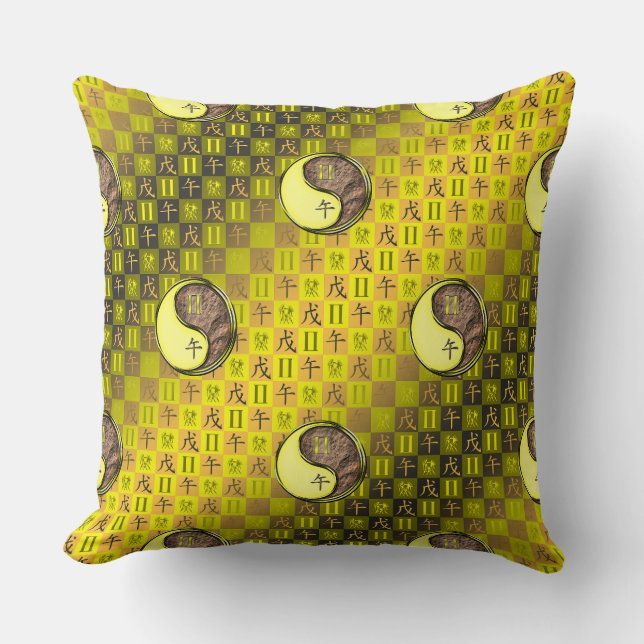 Gemini & Earth Horse Cushion (Front)