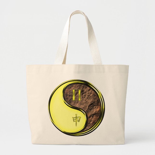 Gemini & Earth Monkey Large Tote Bag (Front)