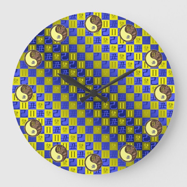 Gemini & Earth Ox Large Clock (Front)