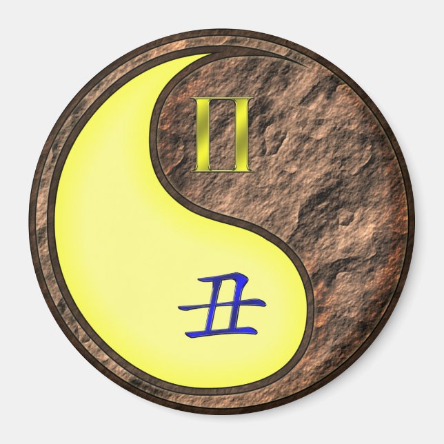 Gemini & Earth Ox Magnet (Front)