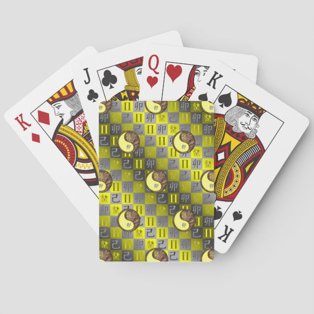 Gemini & Earth Rabbit Playing Cards (Back)