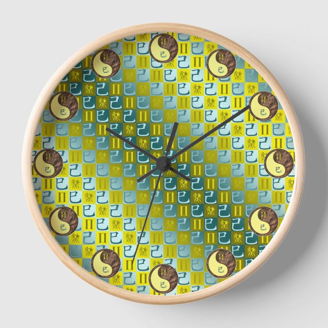 Gemini & Earth Snake Clock (Front)