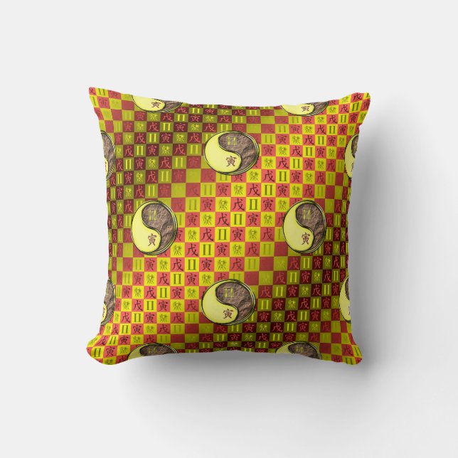 Gemini & Earth Tiger Cushion (Front)