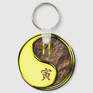Gemini & Earth Tiger Key Ring
