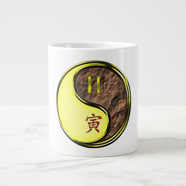 Gemini & Earth Tiger Large Coffee Mug (Front)