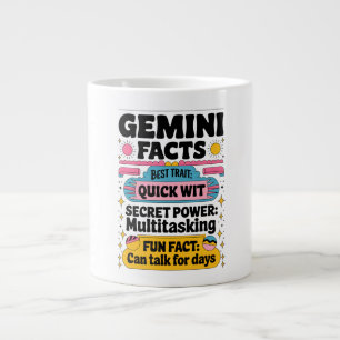 Gemini Facts: Quick Wit, Multitasking, and Endless Large Coffee Mug