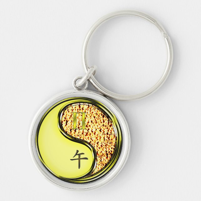 Gemini & Fire Horse Key Ring (Front)