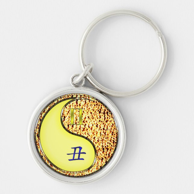 Gemini & Fire Ox Key Ring (Front)