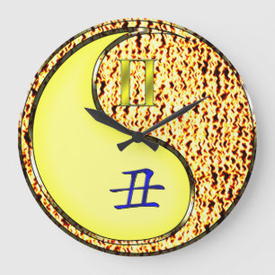 Gemini & Fire Ox Large Clock