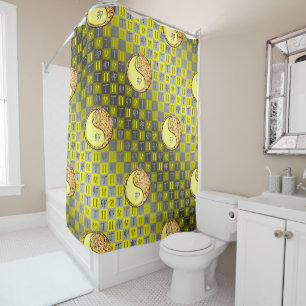 Gemini & Fire Rabbit Shower Curtain