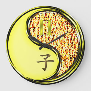 Gemini & Fire Rat Large Clock