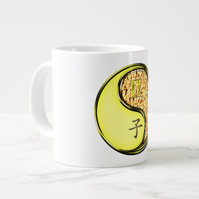 Gemini & Fire Rat Large Coffee Mug (Front Left)
