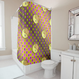 Gemini & Fire Rooster Shower Curtain